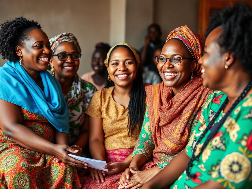 Women in an ADC community meeting